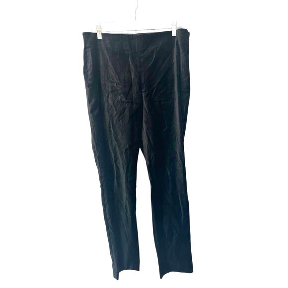 Ralph Lauren Pants Women's Black Velvet Basic Stretch Ankle Classy Size 10 - Picture 1 of 11